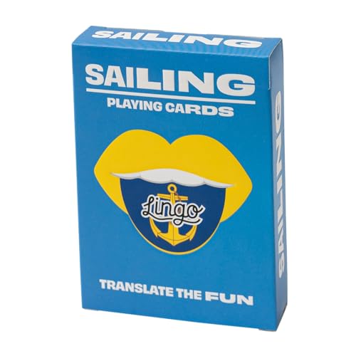 Sailing Lingo Spielkarten | Reise-Lernkarten | Lernen Sie Segeln Marintime Slang Vokabeln auf lustige und einfache Weise | 52 wichtige Übersetzungen von Lingo