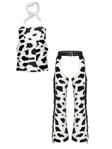 Linjinx Cowboy Kostüm Zubehör Set Herren Cowboy Weste Ärmellos mit Ouvert Hose Chaps Bandana für Halloween Karneval Party Outfits Clubwear Weiß XL Linjinx Cowboy Kostüm Zubehör Set Herren Cowboy Weste Ärmellos mit Ouvert Hose Chaps Bandana für Halloween Karneval Party Outfits Clubwear Weiß XL von Linjinx