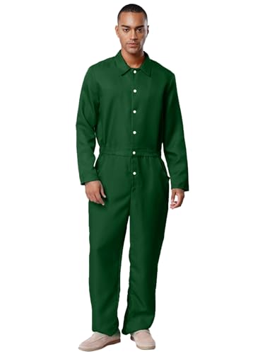 Linjinx Gefängnis Kostüm Herren Kostüm Häftling Gefangener Sträfling Prisoner Overall Jumpsuit für Erwachsener Faschingskostüme Grün XL Linjinx Gefängnis Kostüm Herren Kostüm Häftling Gefangener Sträfling Prisoner Overall Jumpsuit für Erwachsener Faschingskostüme Grün XL von Linjinx