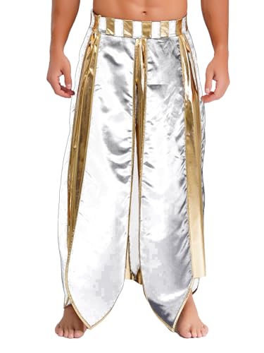 Linjinx Herren Arabischer Prinz Kostüm Metallic Rock Ägyptischen Indische Maxirock Erwachsenenkostüm König Pharao Weiß XL Linjinx Herren Arabischer Prinz Kostüm Metallic Rock Ägyptischen Indische Maxirock Erwachsenenkostüm König Pharao Weiß XL von Linjinx