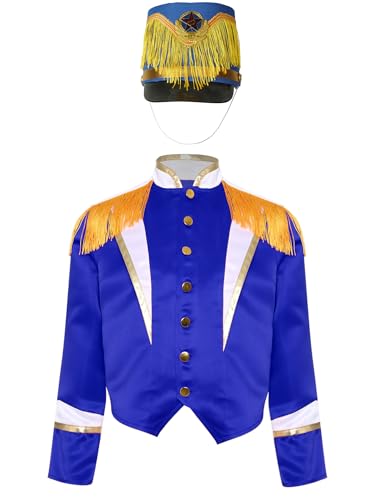 Linjinx Kinderkostüm Zirkusdirektor Zirkus Kostüm Jungen Mädchen Dompteur Ringmaster Jacke Langarm Blazer + Hut Faschingskostüme Blau B 170 Linjinx Kinderkostüm Zirkusdirektor Zirkus Kostüm Jungen Mädchen Dompteur Ringmaster Jacke Langarm Blazer + Hut Faschingskostüme Blau B 170 von Linjinx