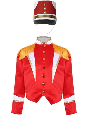 Linjinx Kinderkostüm Zirkusdirektor Zirkus Kostüm Jungen Mädchen Dompteur Ringmaster Jacke Langarm Blazer + Hut Faschingskostüme Rot A 110-116 Linjinx Kinderkostüm Zirkusdirektor Zirkus Kostüm Jungen Mädchen Dompteur Ringmaster Jacke Langarm Blazer + Hut Faschingskostüme Rot A 110-116 von Linjinx