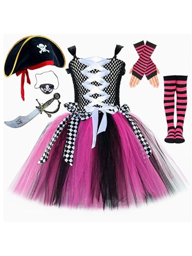 Linjinx Piratenkostüm Kinder Mädchen Kleid Kapitän Freibeuter Mit Piratenhut Zubehör Seeräuber Verkleidung Piratenset Halloween Karneval Cosplay Typ A 128-134 Linjinx Piratenkostüm Kinder Mädchen Kleid Kapitän Freibeuter Mit Piratenhut Zubehör Seeräuber Verkleidung Piratenset Halloween Karneval Cosplay Typ A 128-134 von Linjinx