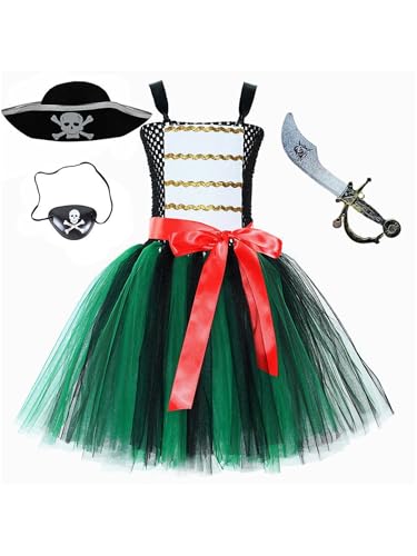 Linjinx Piratenkostüm Kinder Mädchen Kleid Kapitän Freibeuter Mit Piratenhut Zubehör Seeräuber Verkleidung Piratenset Halloween Karneval Cosplay Typ C 92-98 Linjinx Piratenkostüm Kinder Mädchen Kleid Kapitän Freibeuter Mit Piratenhut Zubehör Seeräuber Verkleidung Piratenset Halloween Karneval Cosplay Typ C 92-98 von Linjinx