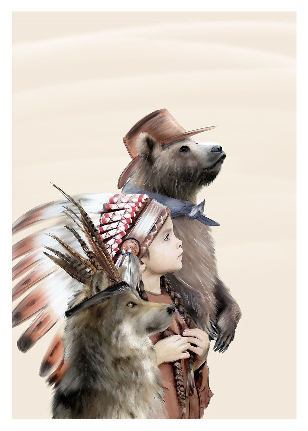 Linn Wold Poster 30x40 Kleiner Headdress von Linn Wold