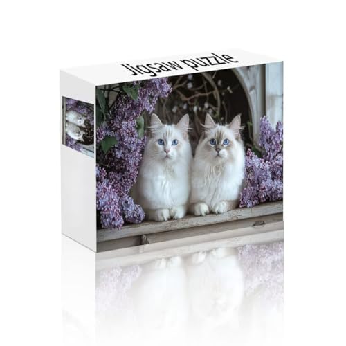 Puzzle Erwachsene 1000 Teile Katze, Blume Kinderpuzzle Lernspiel Herausforderung Schwierigkeit, Vielfältig und Bunt Puzzlespiele, Lustige Geschenke Wohndeko für Erwachsene und Kinder ab 14 Jahren R-3 von Linncen