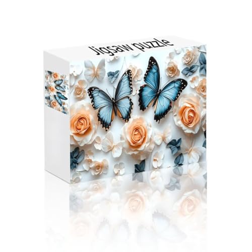 Puzzle Erwachsene 1000 Teile Schmetterling, Blume Kinderpuzzle Lernspiel Herausforderung Schwierigkeit, Vielfältig Bunt Puzzlespiele, Lustige Geschenke Wohndeko für Erwachsene Kinder ab 14 Jahren O-2 von Linncen