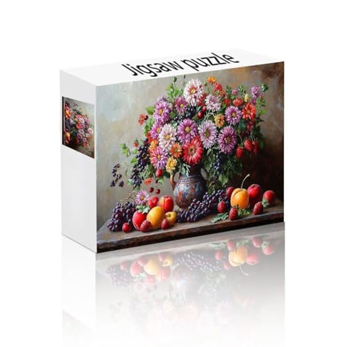 Puzzle Erwachsene 300 Teile Blume, Obst Puzzle Lernspiel Herausforderung Schwierigkeit, Vielfältig und Bunt Puzzlespiele, Freizeitaktivität Lustige Geschenke Wohndeko für Erwachsene ab 14 Jahren U-3 von Linncen