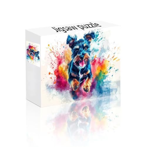 Puzzle Erwachsene 300 Teile Hund, Graffiti Puzzle Lernspiel Herausforderung Schwierigkeit, Vielfältig Bunt Puzzlespiele, Freizeitaktivität Lustige Geschenke Wohndeko für Erwachsene ab 14 Jahren W-8 von Linncen