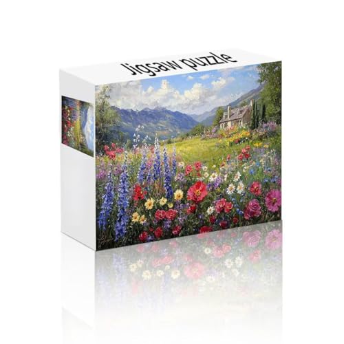 Puzzle Erwachsene 300 Teile Landschaft, Blume Kinderpuzzle Lernspiel Herausforderung Schwierigkeit, Vielfältig Bunt Puzzlespiele, Lustige Geschenke Wohndeko für Erwachsene und Kinder ab 14 Jahren J-8 von Linncen