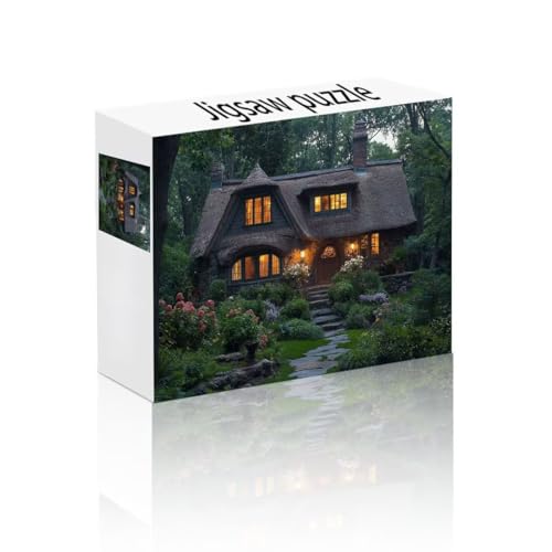 Puzzle Erwachsene 300 Teile Wald, Haus Puzzle Lernspiel Herausforderung Schwierigkeit, Vielfältig und Bunt Puzzlespiele, Freizeitaktivität Lustige Geschenke Wohndeko für Erwachsene ab 14 Jahren V-3 von Linncen