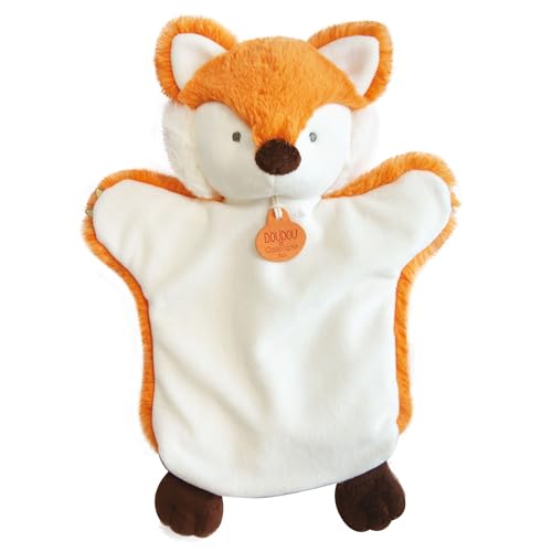 Linnea Kuscheltier Handpuppe, 25 cm, Polyester, Kollektion Les Marionettes Fuchs, Orange von Linnea