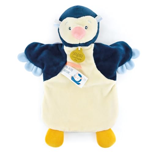 Linnea Kuscheltier Handpuppe, 25 cm, Polyester, Kollektion Marionettes, Pinguin, Gelb von Linnea