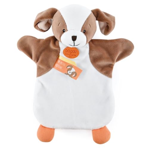 Linnea Kuscheltier Handpuppe 25 cm Polyester Kollektion Les Marionettes Hund weiß von Linnea