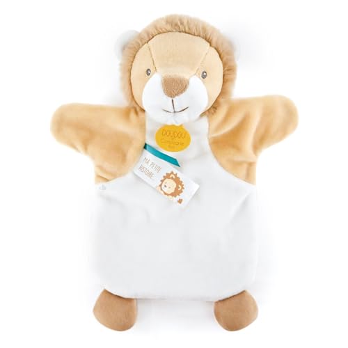 Linnea Kuscheltier Handpuppe 25 cm Polyester Kollektion Les Marionettes Löwe weiß von Linnea