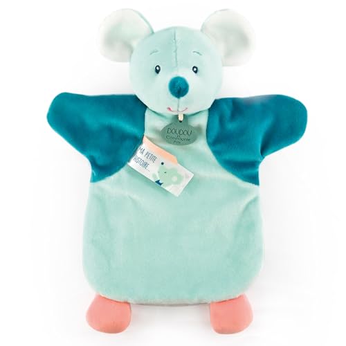 Linnea Kuscheltier Handpuppe 25 cm Polyester Kollektion Les Marionettes Maus grün von Linnea