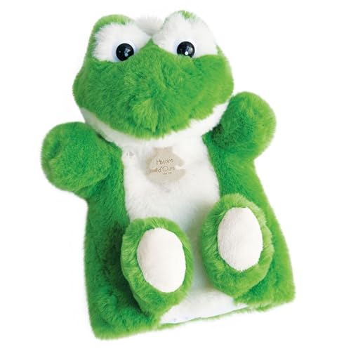 Linnea Kuscheltier Handpuppe 25 cm Polyester Kollektion Soft Marionette Frosch grün von Linnea