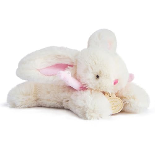 Linnea Kuscheltier Hase, 16 cm, Polyester, Kollektion Hase Bonbon, Weiß/Rosa von Linnea