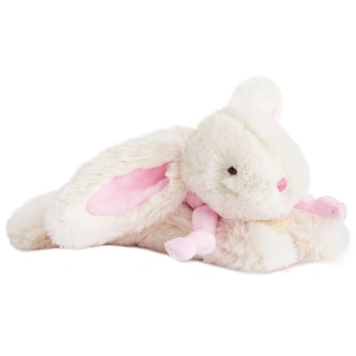 Linnea Kuscheltier Hase, 20 cm, Polyester, Kollektion Hase Bonbon, Weiß/Rosa von Linnea