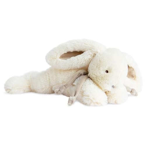 Linnea Kuscheltier Hase, 30 cm, Polyester, Kollektion Hase Bonbon, Weiß/Beige, Taupe von Linnea