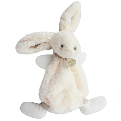 Linnea Kuscheltier Hase, flach, 26 cm, Polyester, Kollektion Hase, Bonbons, Weiß/Beige Taupe von Linnea