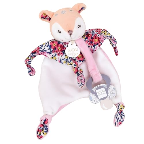 Linnea Kuscheltier Schnuller 20 cm Polyester Kollektion BOH'AIME Rehkitz Rosa Mehrfarbig von Linnea