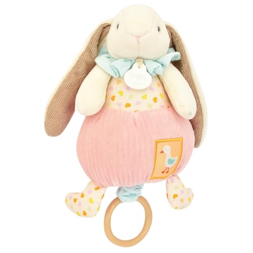 Linnea Kuscheltier Spieluhr, Hase, Schnittlauch, 20 cm, Polyester, Kollektion in Mon Jardin Rosa von Linnea