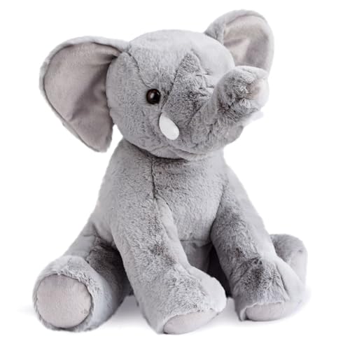 Linnea Plüschtier, 48 cm, Polyester, Kollektion in La Savane, Elefant, Grau von Linnea