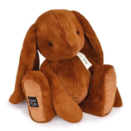 Linnea Plüschtier, Hase, 50 cm, Polyester, Kollektion Le Lapin, Braun, Cappuccino von Linnea