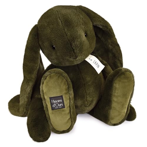 Linnea Plüschtier, Hase, 50 cm, Polyester, Kollektion Le Lapin, Grün, Khaki von Linnea