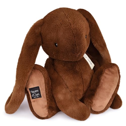 Linnea Plüschtier, Hase, 50 cm, Polyester, Kollektion Le Lapin, Kaffeebraun von Linnea