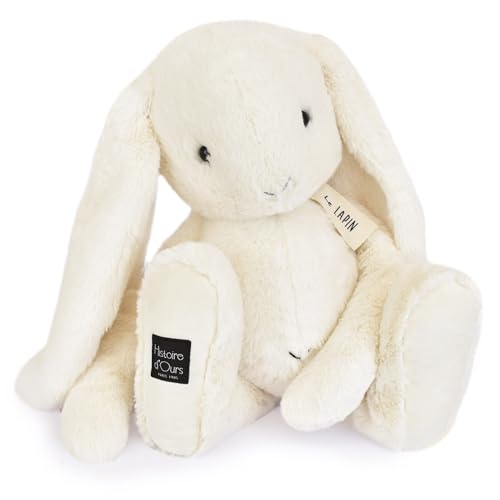 Linnea Plüschtier, Hase, 50 cm, Polyester, Kollektion Le Lapin, Weiß von Linnea