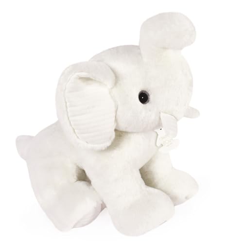 Linnea Plüschtier Elefant, 35 cm, Polyester, Kollektion Preppy Chics, Weiß von Linnea