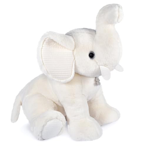 Linnea Plüschtier Elefant, 65 cm, Polyester, Kollektion Preppy Chics, Weiß von Linnea