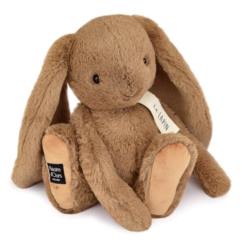 Linnea Plüschtier Hase, 32 cm, Polyester, Kollektion Le Lapin, Haselnussbraun von Linnea