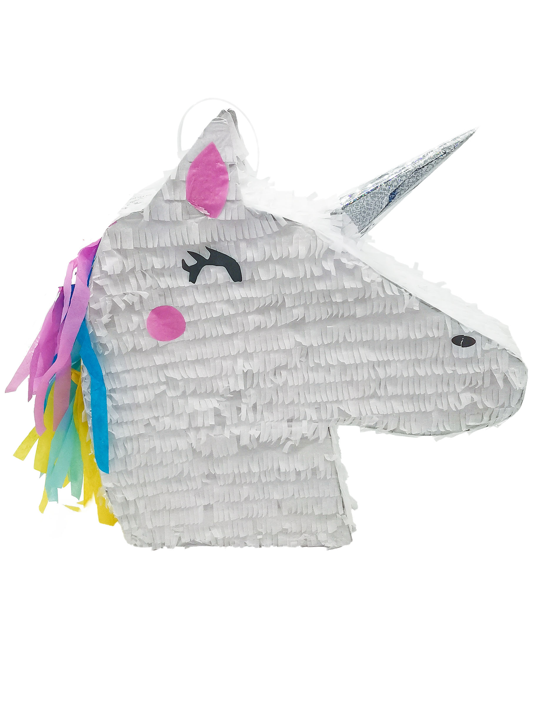 Süße Einhorn-Pinata weiss-pink-schwarz 47 x 32 x 8 cm von Linqu Jinhao Arts +Crafts Co. Ltd