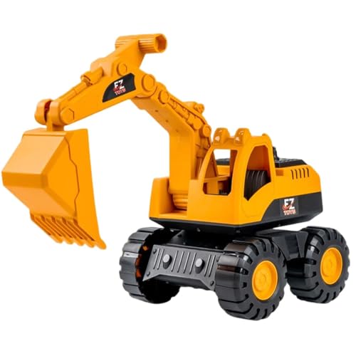 Linsition Bagger Spielzeug Trägheitsfahrbagger Für Kinder, Traktor Bulldozer Diecast Vehicle, Outdoor Sandbox Car Toys, Baustellenfahrzeuge Kinder von Linsition