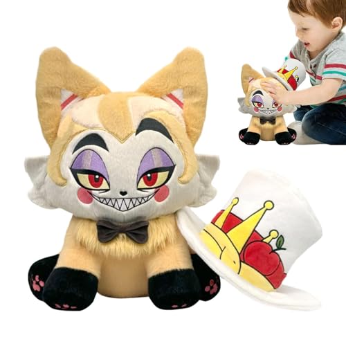 Lucifer Plush, Lucifer Plüschtiere Für Hazbin-Hotel, Cute Husk Hotel Plush Cat Toy Devil Plush Cat, Lucife Stofftierpuppe, Weiche Puppe Anime Peripherie Charakterpuppe Für Kinder, Geburtstags von Linsition