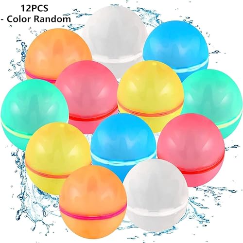 6–18 wiederverwendbare Wasserballons for Outdoor-Aktivitäten von Kindern und Erwachsenen, Badespielzeug for Kinder im Pool, Strand, Wasserbälle for Sommerspiele(12PCS) von Linsomo