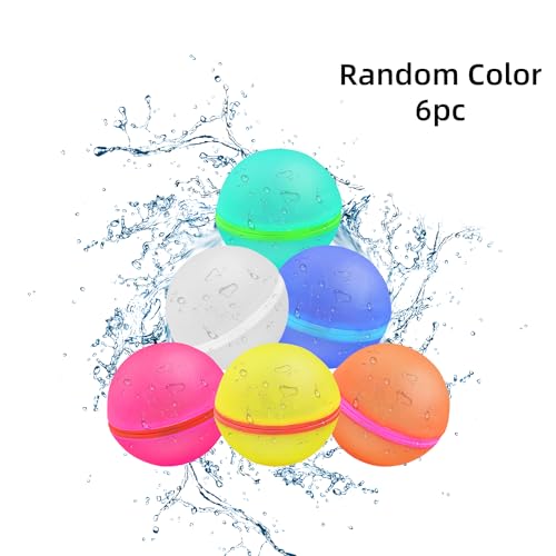 6–18 wiederverwendbare Wasserballons for Outdoor-Aktivitäten von Kindern und Erwachsenen, Badespielzeug for Kinder im Pool, Strand, Wasserbälle for Sommerspiele(6PCS) von Linsomo