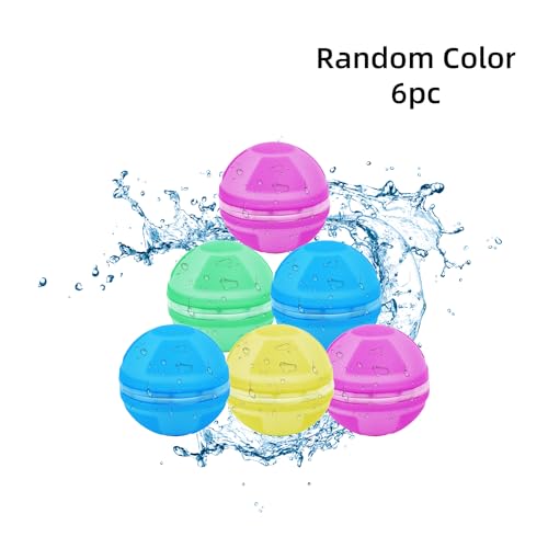 Wiederverwendbare Wasserballons, selbstdichtende und schnell zu befüllende Wasserbälle mit LED-Licht, Wasserbälle for Kinderbecken, Strandbadewanne for Sommerspiele(6PCS) von Linsomo