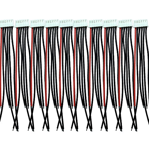 LinsyRC 10 Stück 5S 6-Pin JST-XH 2S-6S Ausgleichsstecker Verlängerungs Kabel 15CM 22AWG Kabel für RC-Batterie (5S) von LinsyRC