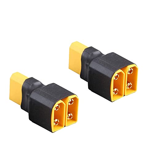 LinsyRC 2-Pack XT90 Stecker Parallel Batterieanschlusskabel 1-Buchse auf 2-Männlich Parallel Adapter Splitter für Quadcopters Multirotors RC LiPo-Batterie von LinsyRC