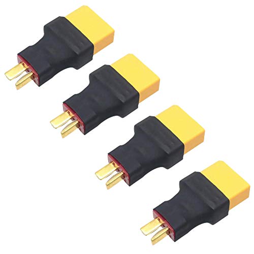 LinsyRC 4-Pack XT90 Buchse Stecker auf Deans T-Stecker Männlich Stecker Kein Kabeladapter für RC Car Plane Lipo Battery ESC von LinsyRC