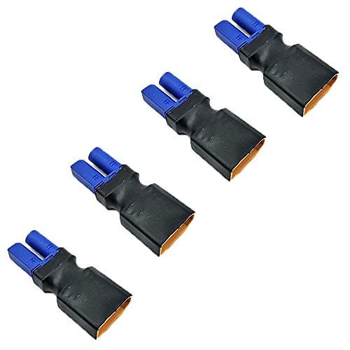 LinsyRC 4 Stück XT90 Männlich Stecker auf EC5 Buchse Stecker Adapter für RC FPV Drone RC Car Lipo NiMH Akku Ladegerät ESC von LinsyRC