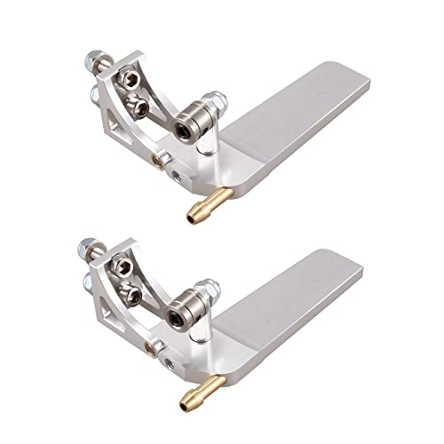 Lioggyet 2PC RC Boat Aluminiumlegierung Wasserabsorbierendes Ruder 52mm Lenkruder für Ferngesteuerte RC-Boote CNC-Teile von Lioggyet