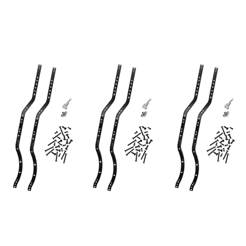 Lioggyet 6 Stück Fahrgestellschienen aus Stahl für AXIAL SCX10 90027 SCX10 II 90046 90047 RC-Modell LKW mit Raupen von Lioggyet