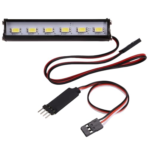 Lioggyet LED-Lichtleiste für das Dach des RC-Autos, 70 mm Suchscheinwerfer für 1/10 Trxxas Trx4 Trx6 G63 Axial Scx10 D90 Crawler Lioggyet LED-Lichtleiste für das Dach des RC-Autos, 70 mm Suchscheinwerfer für 1/10 Trxxas Trx4 Trx6 G63 Axial Scx10 D90 Crawler von Lioggyet