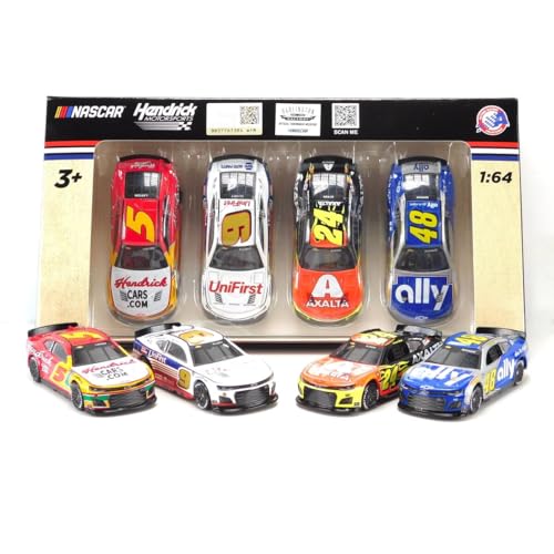 Kyle Larson Chase Elliott Alex Bowman & William Byron 2024 Darlington Throwback 4er Pack 1:64 Druckguss von Lionel Racing