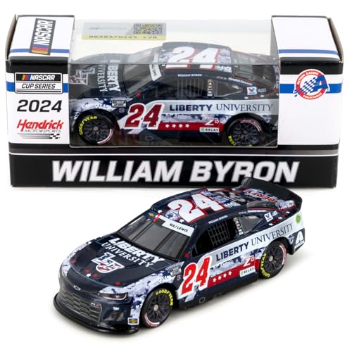 Lionel Racing William Byron 2024 Liberty University Patriotisches Digitales Camouflage-Druckguss-Auto, Maßstab 1:64 von Lionel Racing